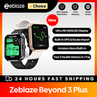Zeblaze Beyond 3 Plus-Montre intelligente GPS, écran AMOLED, Amazon Alexa intégré, passer/recevoir des appels téléphoniques, 3iko, 1.78, nouveau 1